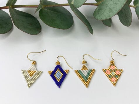 Kit de perles : Boucles d&rsquo;oreilles Triangles