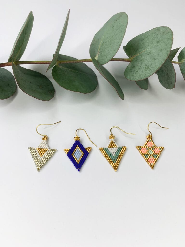 Kit de perles : Boucles d’oreilles Triangles