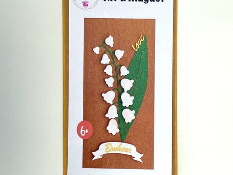 Carte brin de muguet porte-bonheur en papier