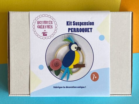 Cercle PERROQUET en papiers pré-découpés
