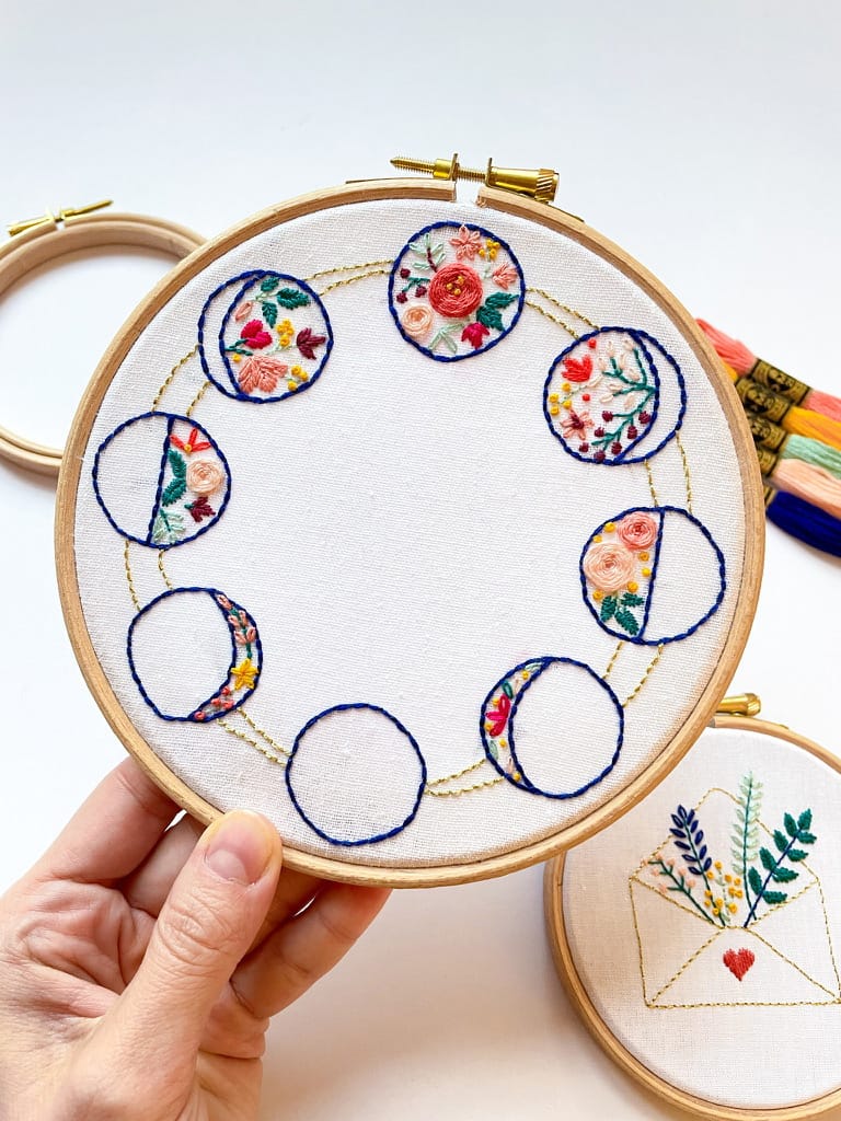 Kit de broderie : Phases de Lune