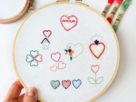 Kit de broderie : L&rsquo;Amour l&rsquo;Amour