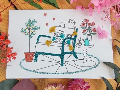 Carte à broder – Intérieur Cocooning