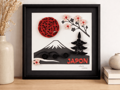 Kit DIY creation en quilling Japon Mont Fuji