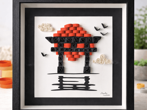 Kit DIY creation en quilling Japon torii