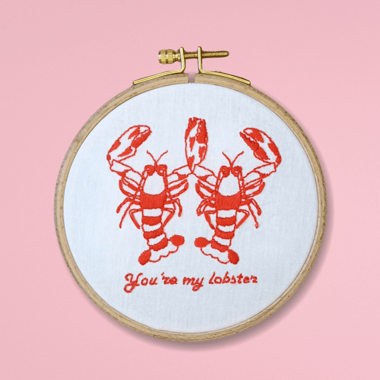 Kit de broderie You&rsquo;re my lobster by Romane Sérazin