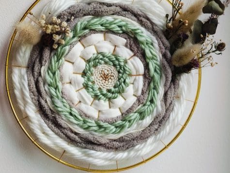 Atelier tissage mandala circulaire